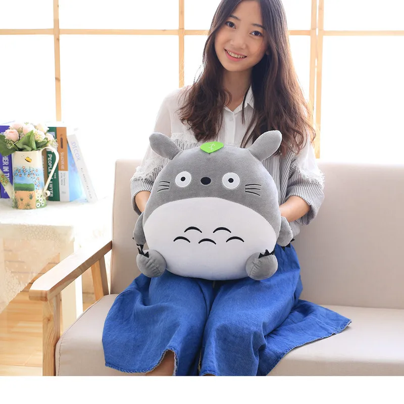 Totoro Cushion Multifunction Soft Flannel Pillow with Blanket 3 In 1 Stuffed Japan Plush Cute Hand Warmer Girl Valentine Gift | Игрушки и
