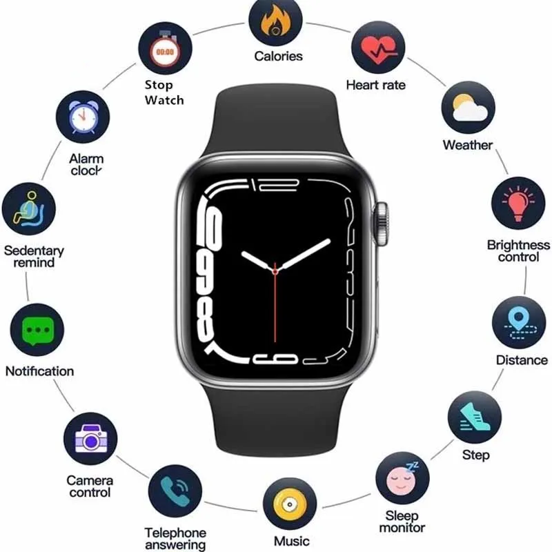 

Смарт-часы Nesest I7Pro Max с поддержкой NFC, Bluetooth, 1,9 дюйма