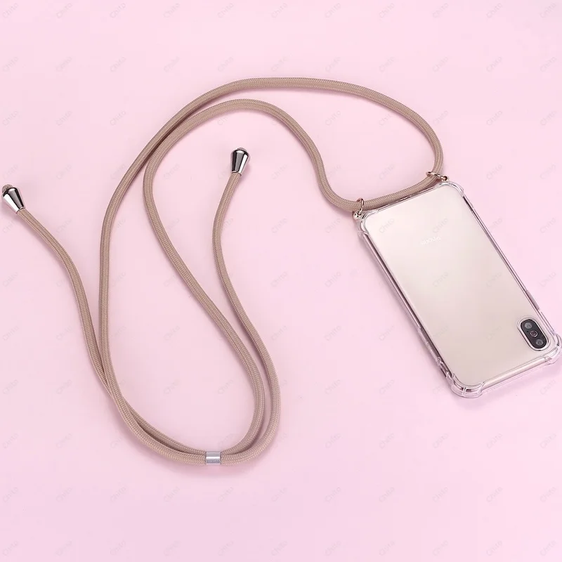 

Phone Case For Samsung Galaxy A51 A71 A50 A70 A30 A20 A10 A2 Core A 51 71 50 70 Case With Strap Chain Cord Lanyard Clear Cover