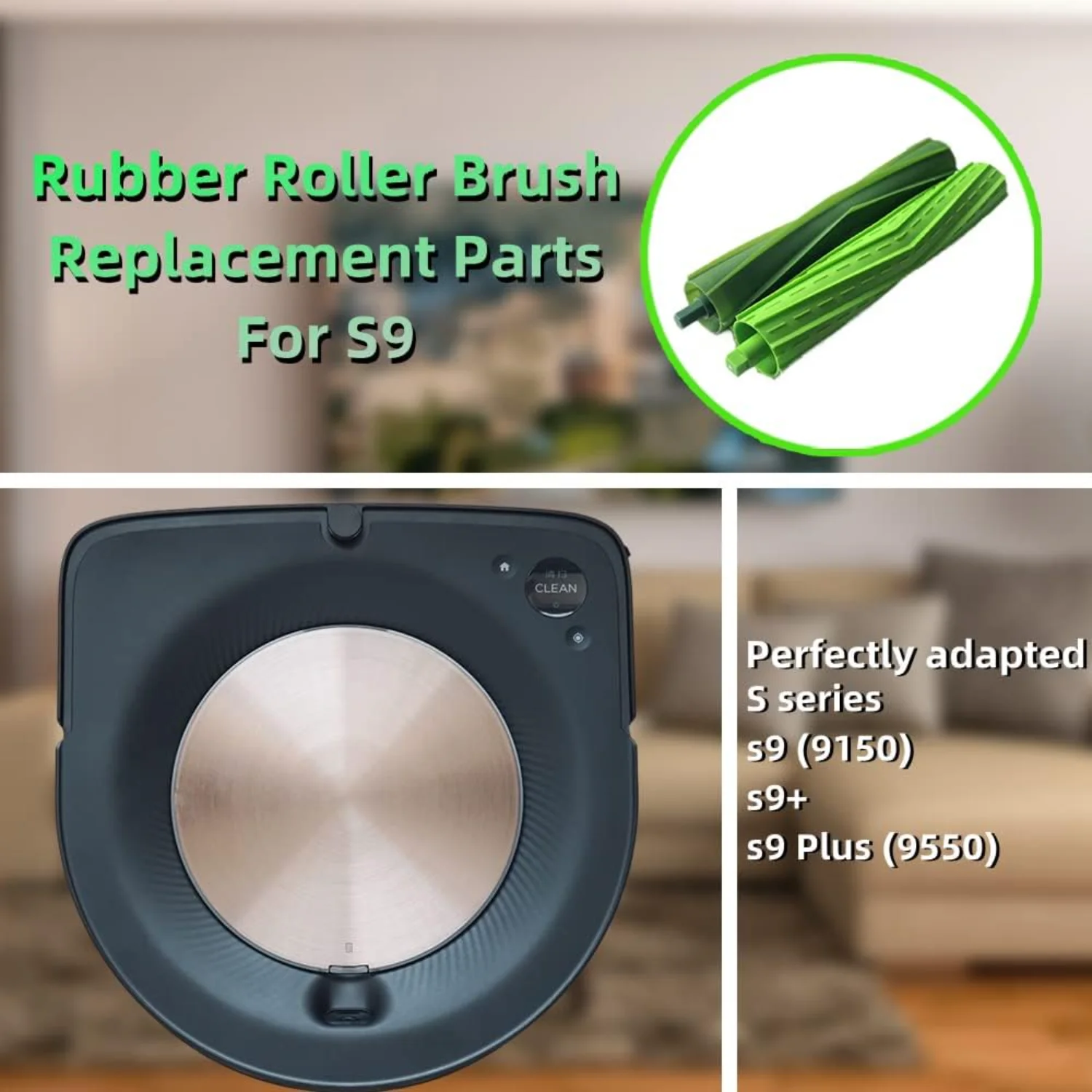 2 комплекта резиновых щеток для пылесоса Roomba s9 (9150) s9+ Plus (9550)