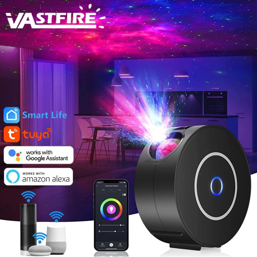 Умный ночник Tuya с Wi-Fi светодиодный проектор звездное небо работает приложением