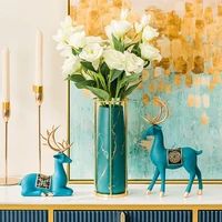 luxury hydroponies interior plant potsation modern golden plant vase vintage with base living home decoracion home decor