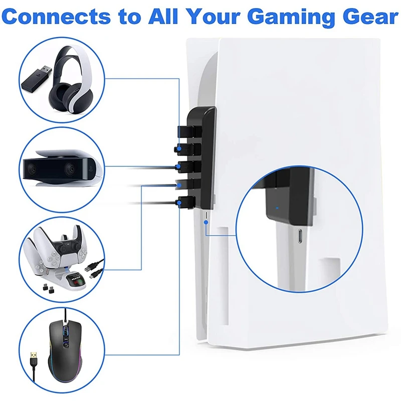 DOBE FOMIS ELECTRONICS для PS5 4 порта USB 2 0 разветвитель расширитель PS4 PS3 хост ПК ноутбука |