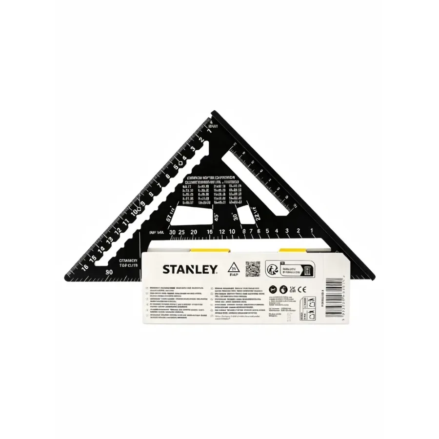 Фото STANLEY STHT46101-0 FATMAX 180 мм алюминиевый профессиональный угольник для разметки каркасов, для столярных работ и в качестве направляющей для пилы №4