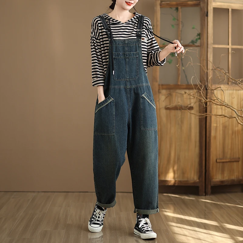 Aricaca женские высококачественные повседневные хлопковые мешковатые джинсовые