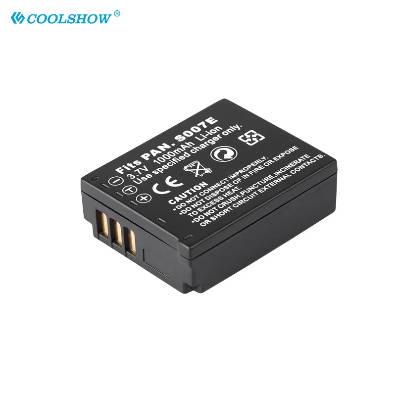 CGA-S007 CGA S007 Зарядное устройство 1000 мАч для Panasonic Lumix DMC TZ1 TZ2 TZ3 TZ4 TZ5 TZ50 TZ15 Аккумулятор