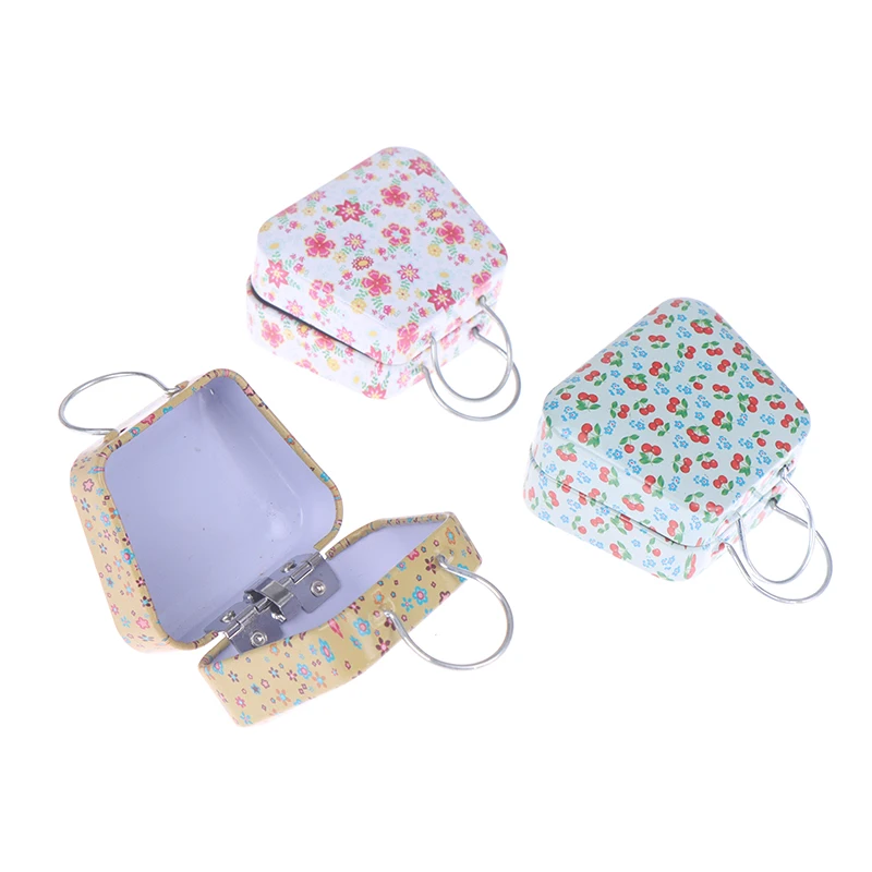 

1Pcs Doll Accessories Vintage Flower Mini Handbags Box Candy Storage Wedding Favor Boxes Gift Dollhouse Furniture