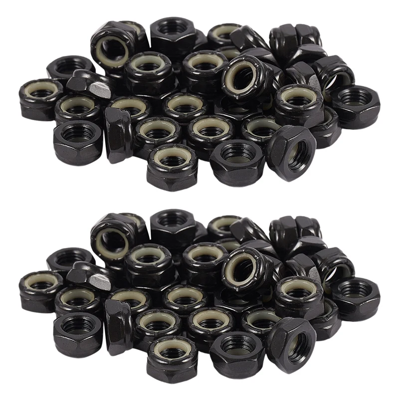 

80X Sturdy Skateboard Longboard Trucks Wheels Replacement Axle Nuts Hardware Black Skateboard Trucks Axle Nuts