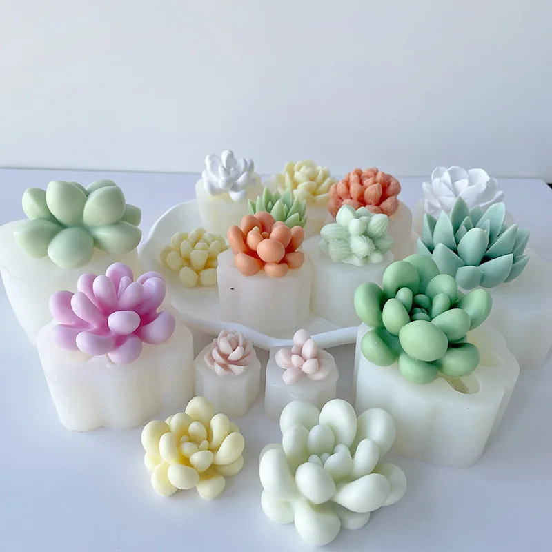 Силиконовая 3D форма для свечей с сочным цветком случайный цвет мыло ручной