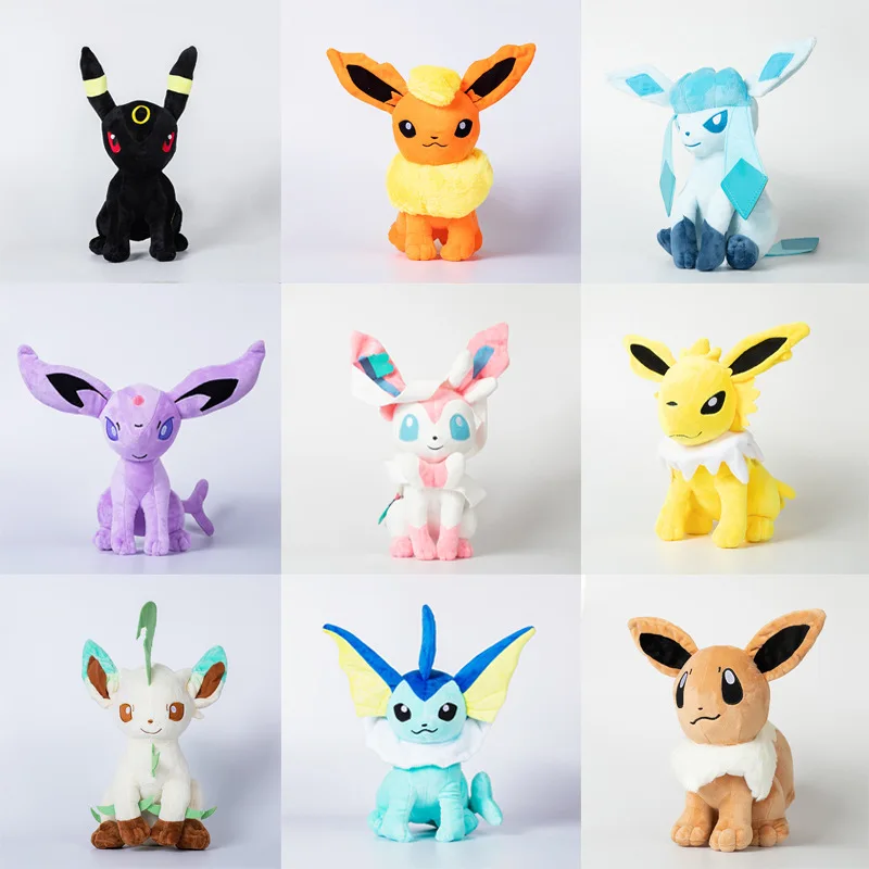 

30cm Pokemon Plush Toy Eevee Sylveon Plushie Kawaii Cartoon Anime Stuffed Dolls Soft Pillow Peluche Toys for Children Gift Kids