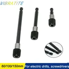 Быстросъемный держатель для отвертки с шестигранным хвостовиком, 14 дюйма, с регулируемым удлинителем, магнитный держатель для бит, 60 мм, 100 мм, 150 мм