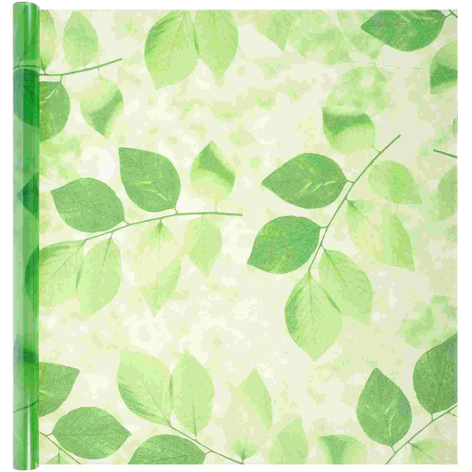 

Opaque Window Film Glass Privacy Static Clings Green Office Decor Stickers The Leaves Bathroom Summer Leaf Frosted