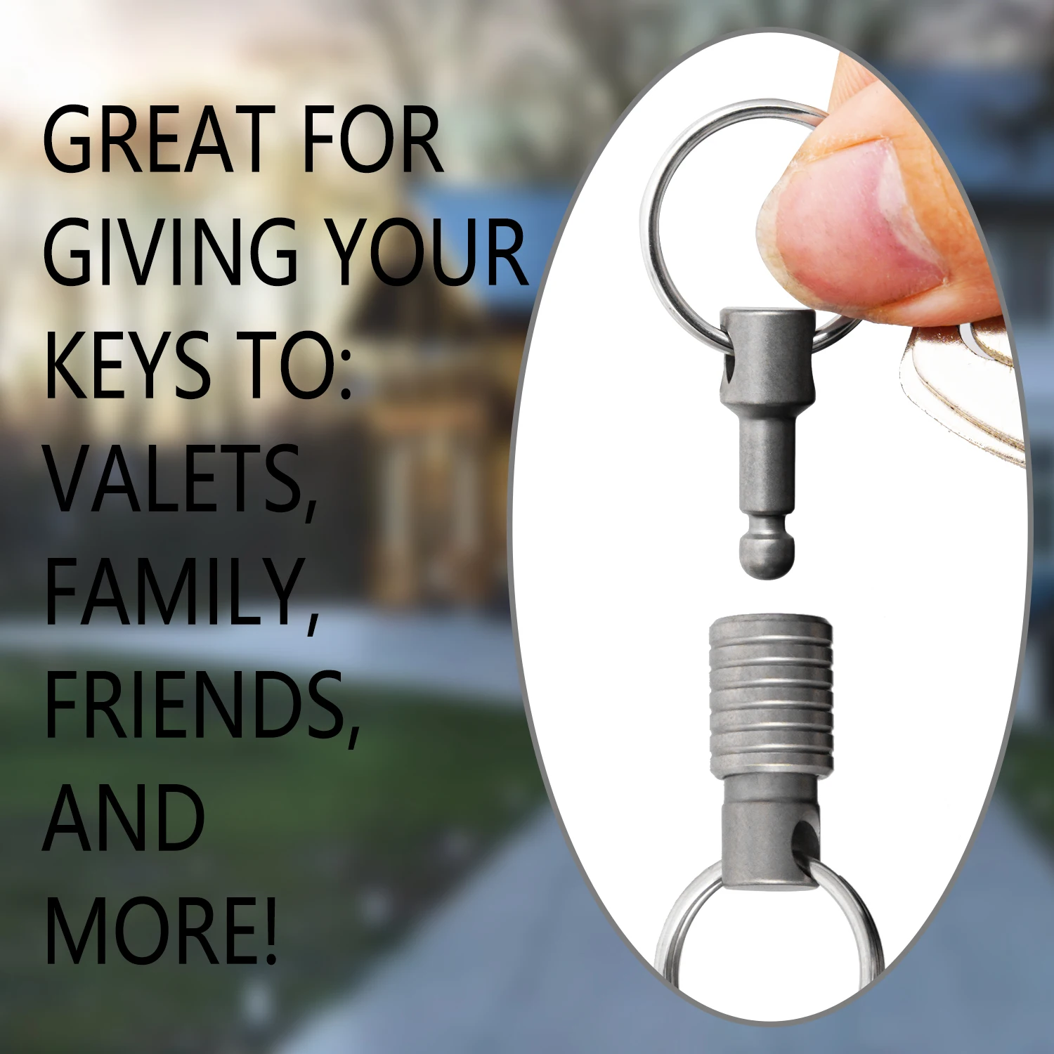 Брелок TIVIVA из титанового сплава быстроразъемная металлическая застежка с 4