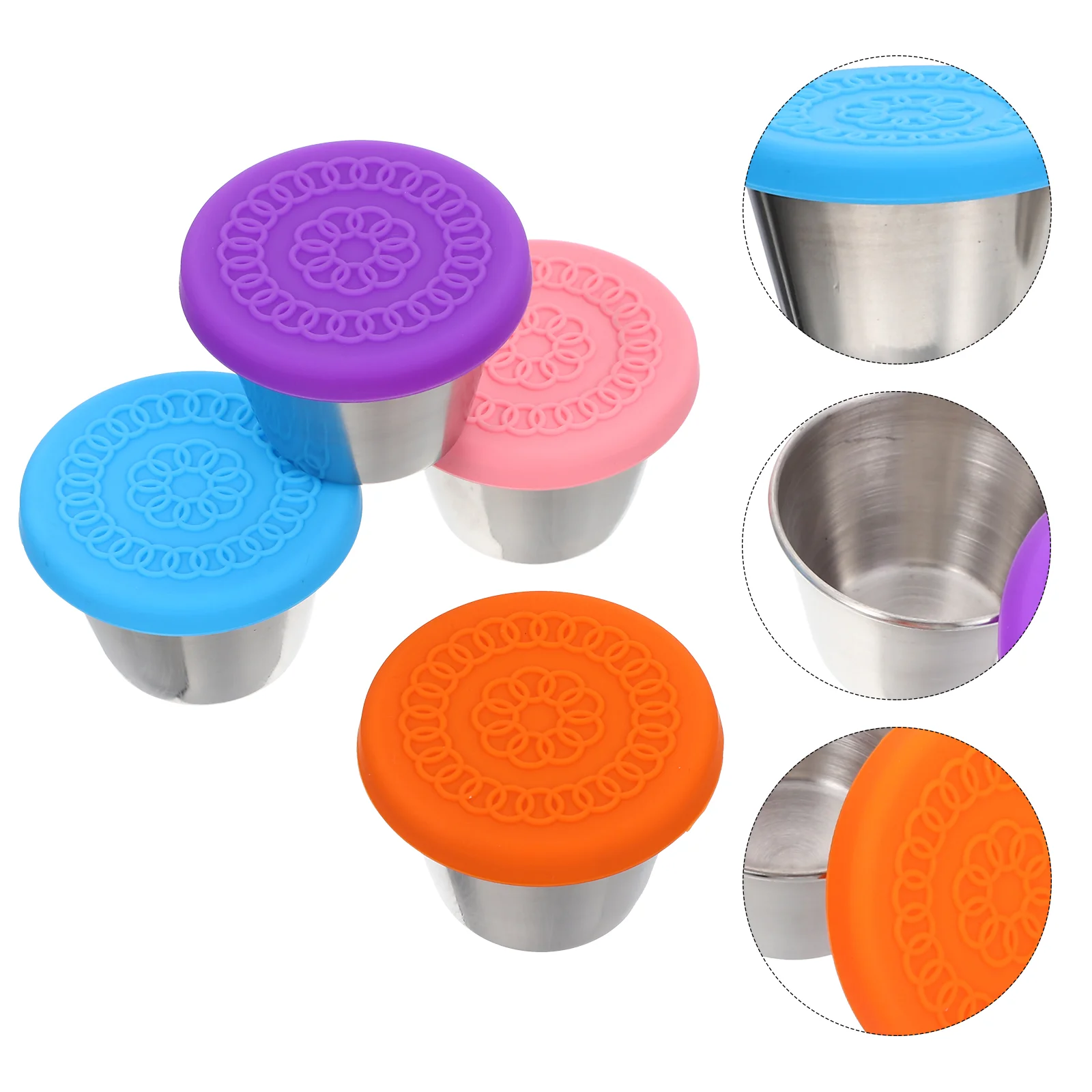 

Parfait Cups Dipping Sauce Cups Metal Sauce Cups to Go Condiment Cups Condiment Cups with Lids Pudding Cups