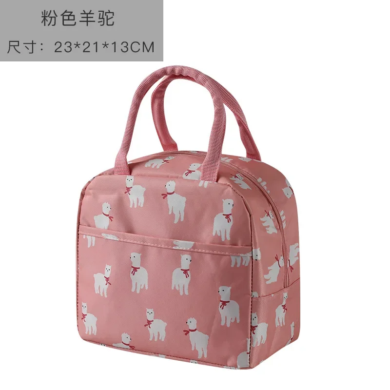 

Lunch Bag Thick Oxford Insulation Portable Package Casual Print Student Handbag Larger Capacity Lunch Tote Cooler Bags Lonchera