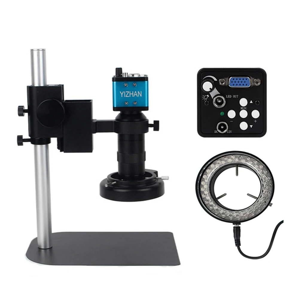 

Цифровой видеомикроскоп VGA, камера 13 МП, USB микроскоп для пайки, 130X зум, объектив с креплением типа с, металлическая основа