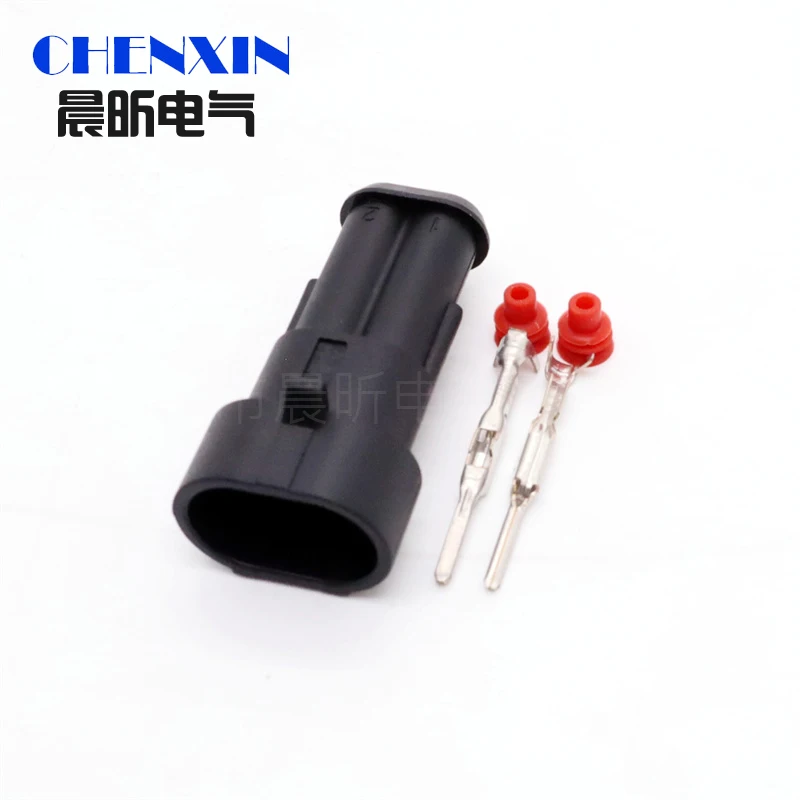 

1 компл. 2 Pin AMP SuperSeal Водонепроницаемый Электрический Разъем Автомобильный Женский или мужской разъем для автомобильной розетки 282104-1 282080-1