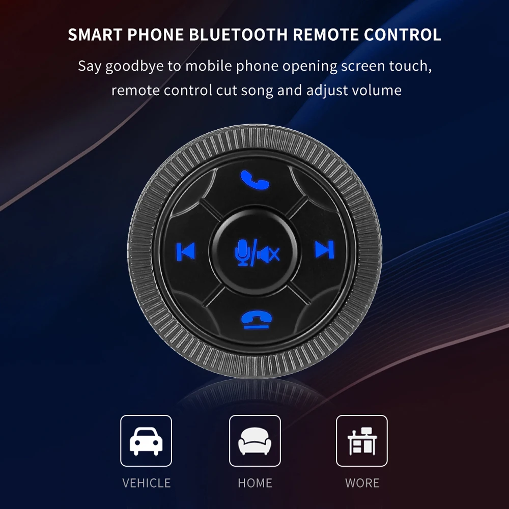 

Wireless Car Central Bluetooth Remote Button Helmet Earphone Motorcycle Handlebar Media Controller Car Steering Wheel Control