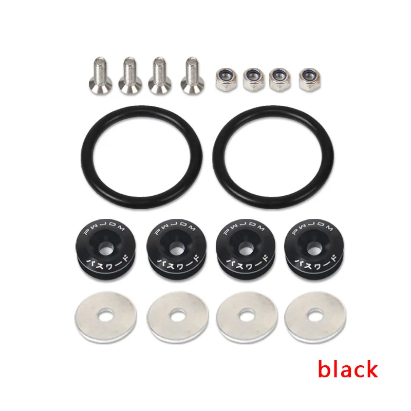 

Универсальные быстросъемные крепежи для тюнинга автомобиля с логотипом, алюминиевые быстросъемные крепежи для бампера, шайбы крыла