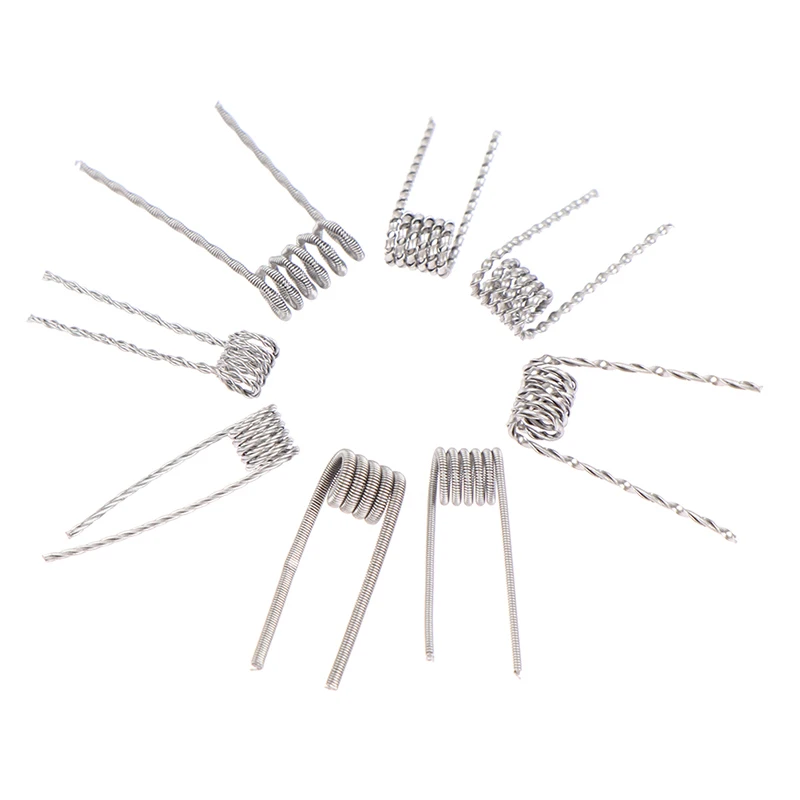 

48 шт./компл. встроенные катушки RTA RDA плоские скрученные сплавленные Clapton Quad Hive Alien