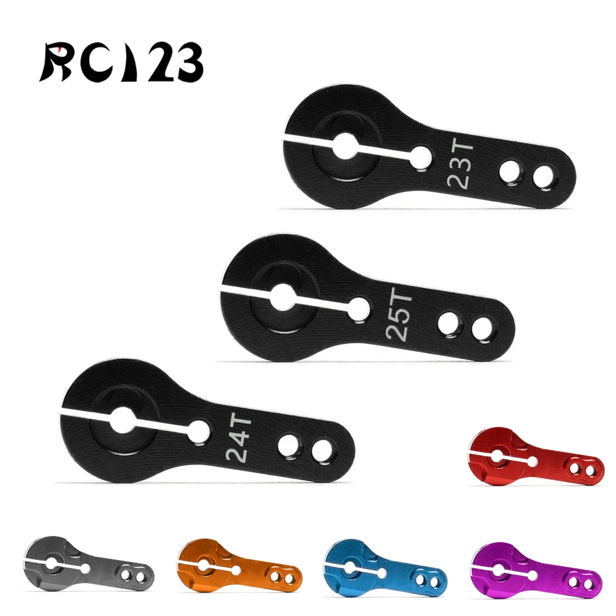 Сервопривод для тяжелого руля 23T 24T 25T из алюминиевого сплава для взрослых, Радиоуправляемый автомобиль, лодка, вертолет