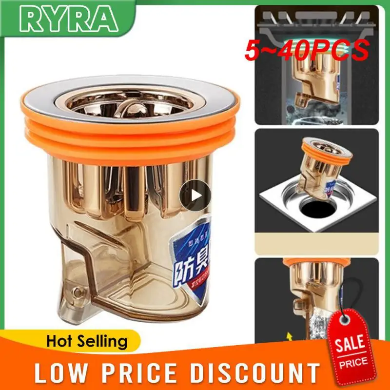 

5~40PCS Toilet Insect-proof Anti-odor Deodorant Floor Drain Sewer Floor Core Drain Household Cover Toilet Deodorant Bathroom