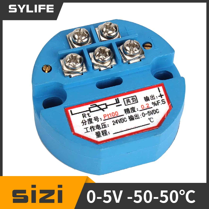 

RTD PT100 Thermocouple Temperature Sensor Transmitter -50-50C 0-5VDC