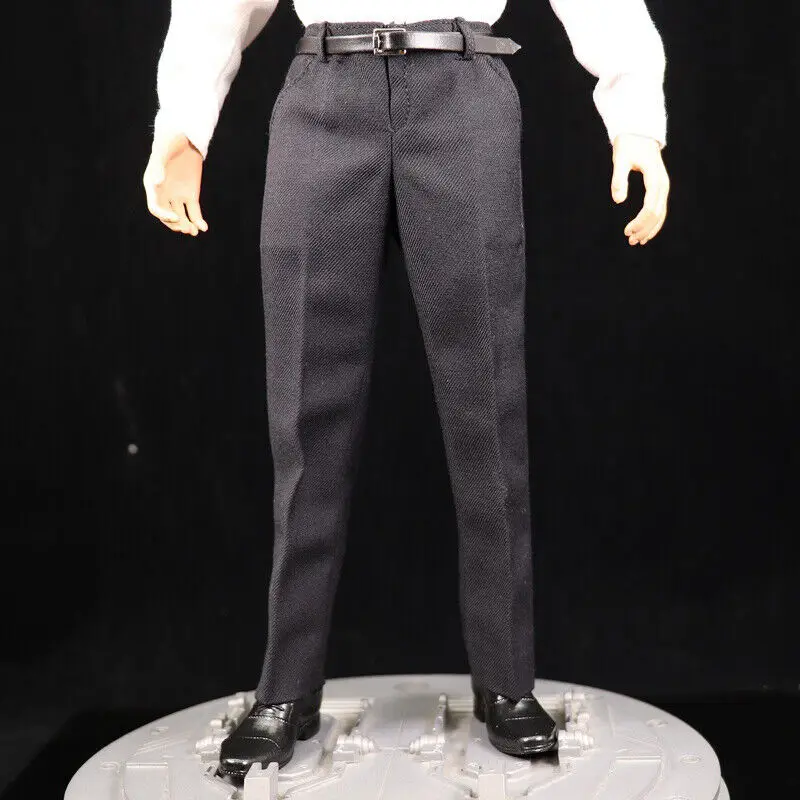 

1/6 Male Sodier Clothes Trendy Suit Pants 1:6 Pants&Belt 12'' ht tbl