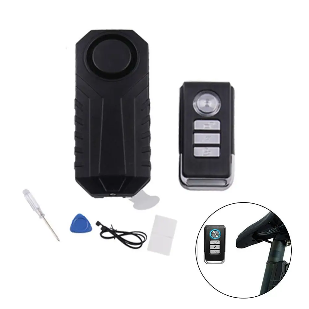 

113dB Wireless AntiTheft Vibration Motorcycle Bicycle Bike Security Alarm Remote