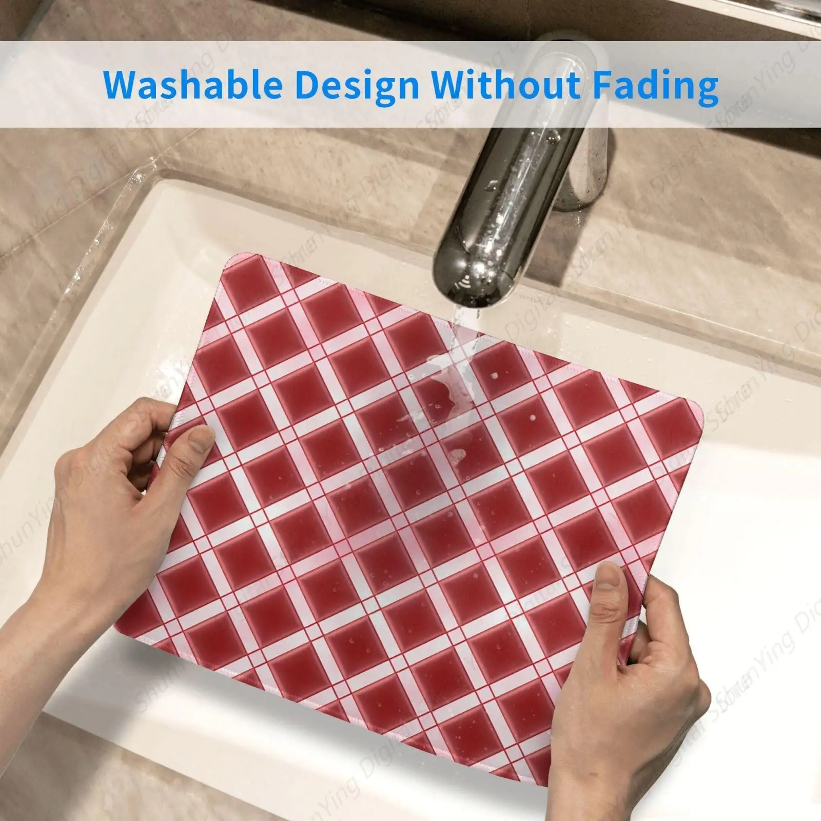 Подарочный коврик для мыши розовый романтический мужской и женский моющийся