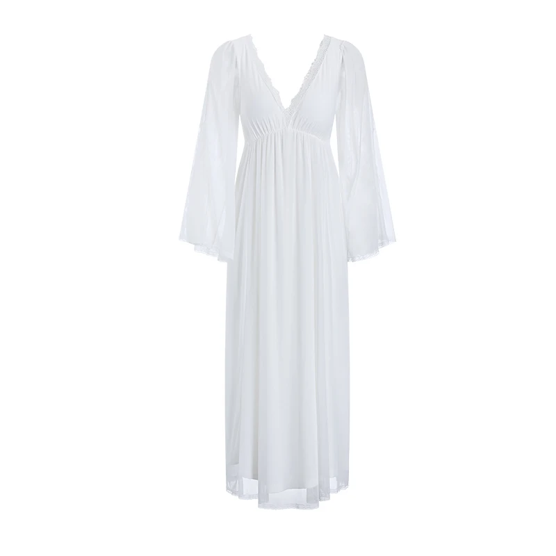 Sexy Mousse Sexy Pajamas Suspenders Backless Women's Summer Thin V-neck Comfortable Nightdress Women's Homewear Suit