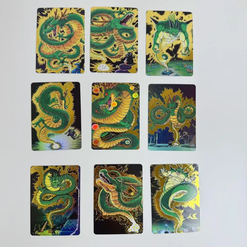 9 листов флэш-карт Shenron Son Goku Dragon Ball Diy рефракционные горячее тиснение серии аниме