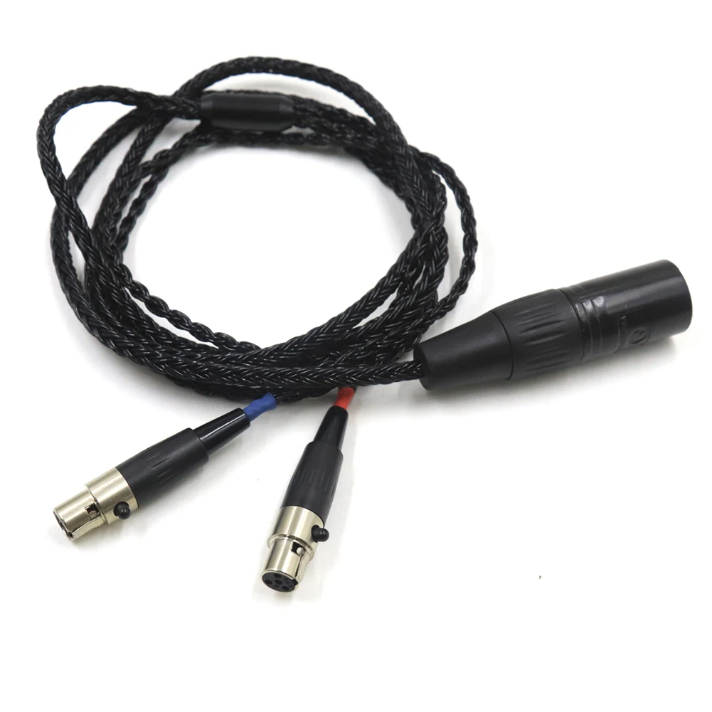 Haldane Bright-Black 16Core Headphone Replace Upgrade Cable for Audeze LCD 3 LCD-2 LCD2 LCD-4 enlarge