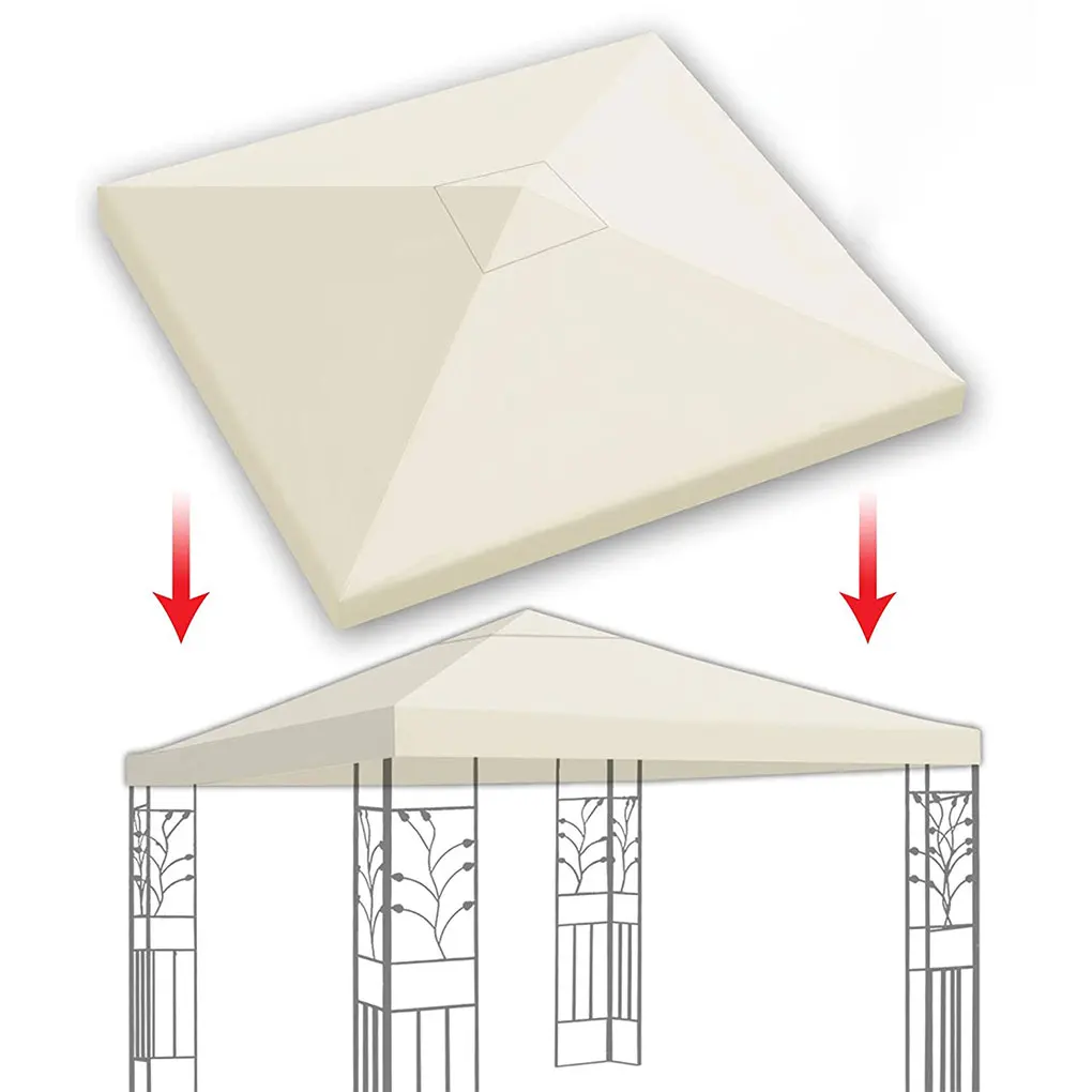 Верхняя сменная крышка зонтика для патио водонепроницаемая Полиэстеровая навес