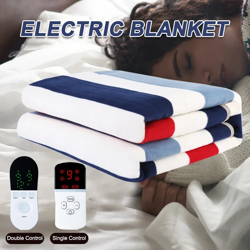 

LED Dual Control Electric Blanket 220/110V Thicker Heated Blanket Mattress Thermostat Electric Heating Blanket Winter Warmer New