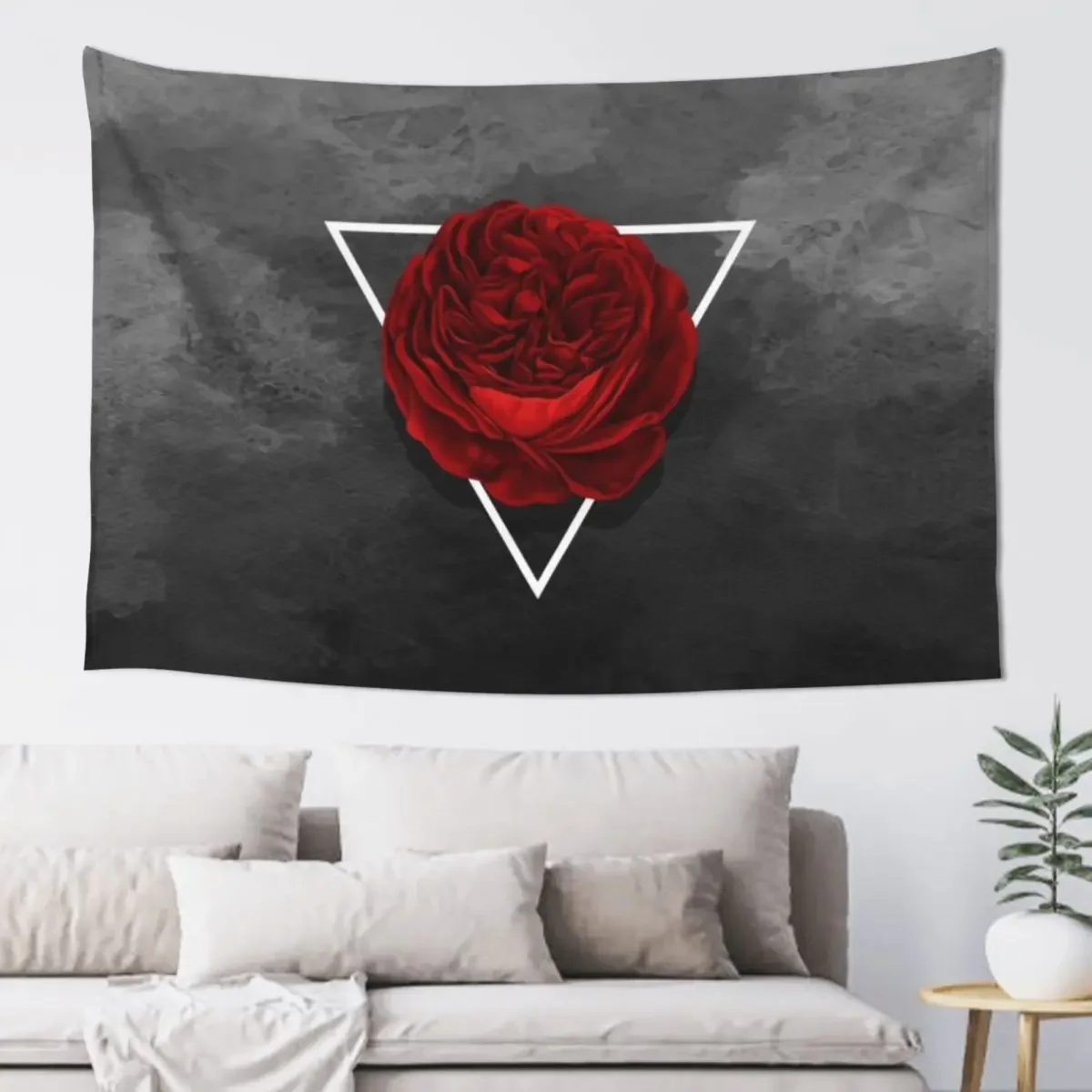 Роза (черная версия) Гобелен Украшения Фотографии Стены комнаты для спальни