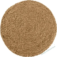 hand woven mats corn grass water round coasters heat insulation placemats table decoration accessories wholesale