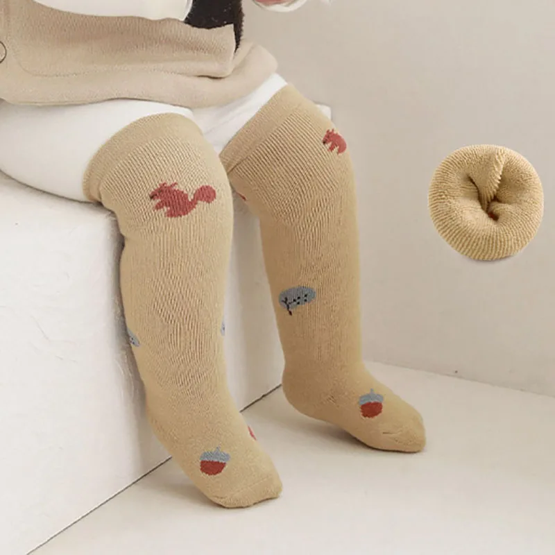 

Зимние новые детские носки HAYANA, утепленные теплые чулки для новорожденных, милые Мультяшные носки для младенцев