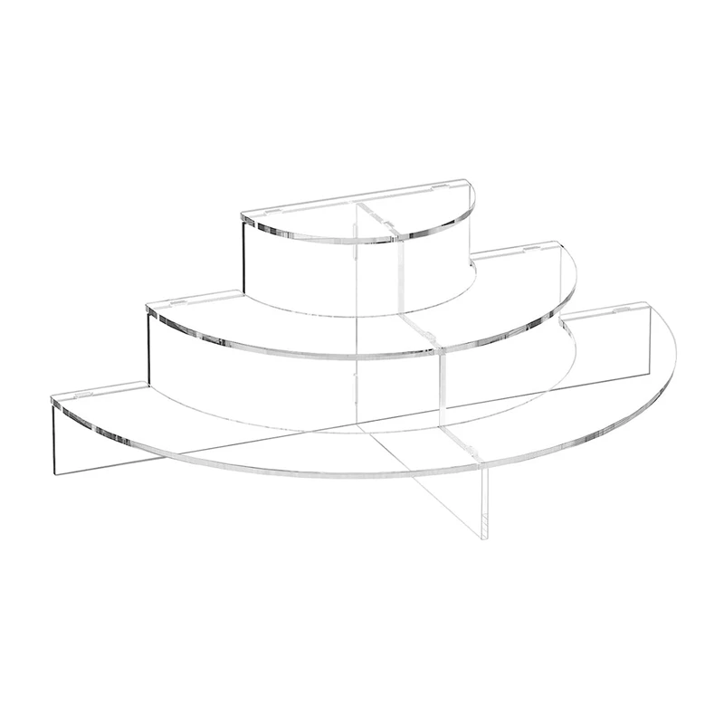 

1 PCS Clear Acrylic Legs Half Moon Server Cupcake Dessert Stand Acrylic Risers Display Stand For Display Or Collections