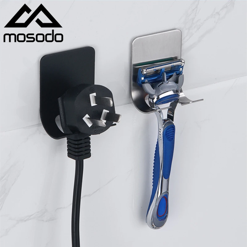 

Mosodo Stainless Steel Razor Holder Bathroom Shaver Rack Wall-sucking Razor Wall Hook Rack for Razor Bathroom Suction Rack Hook
