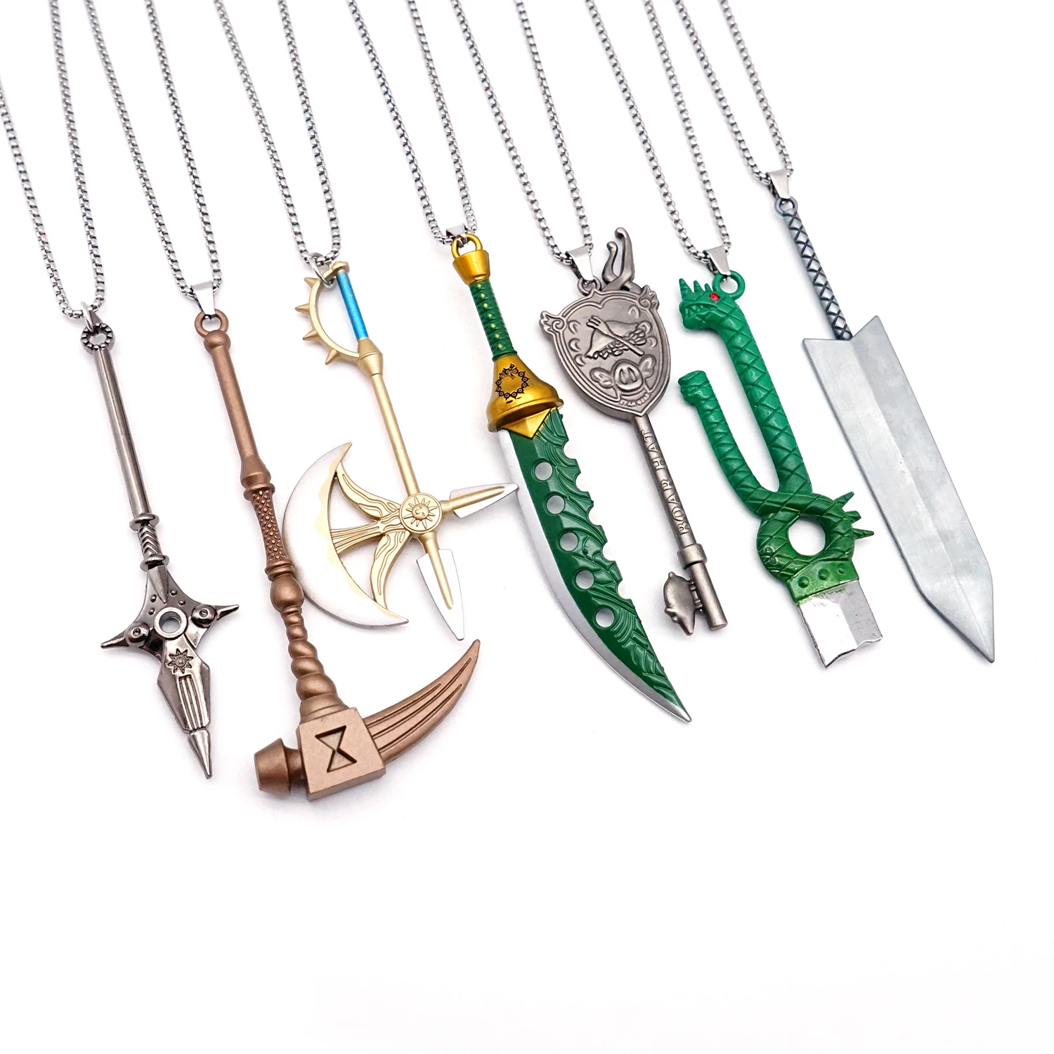 

Anime The Seven Deadly Sins Necklace Meliodas Escanor Nanatsu No Taizai Axe Metal Necklaces Jewelry Pendant Chains Choker Gift