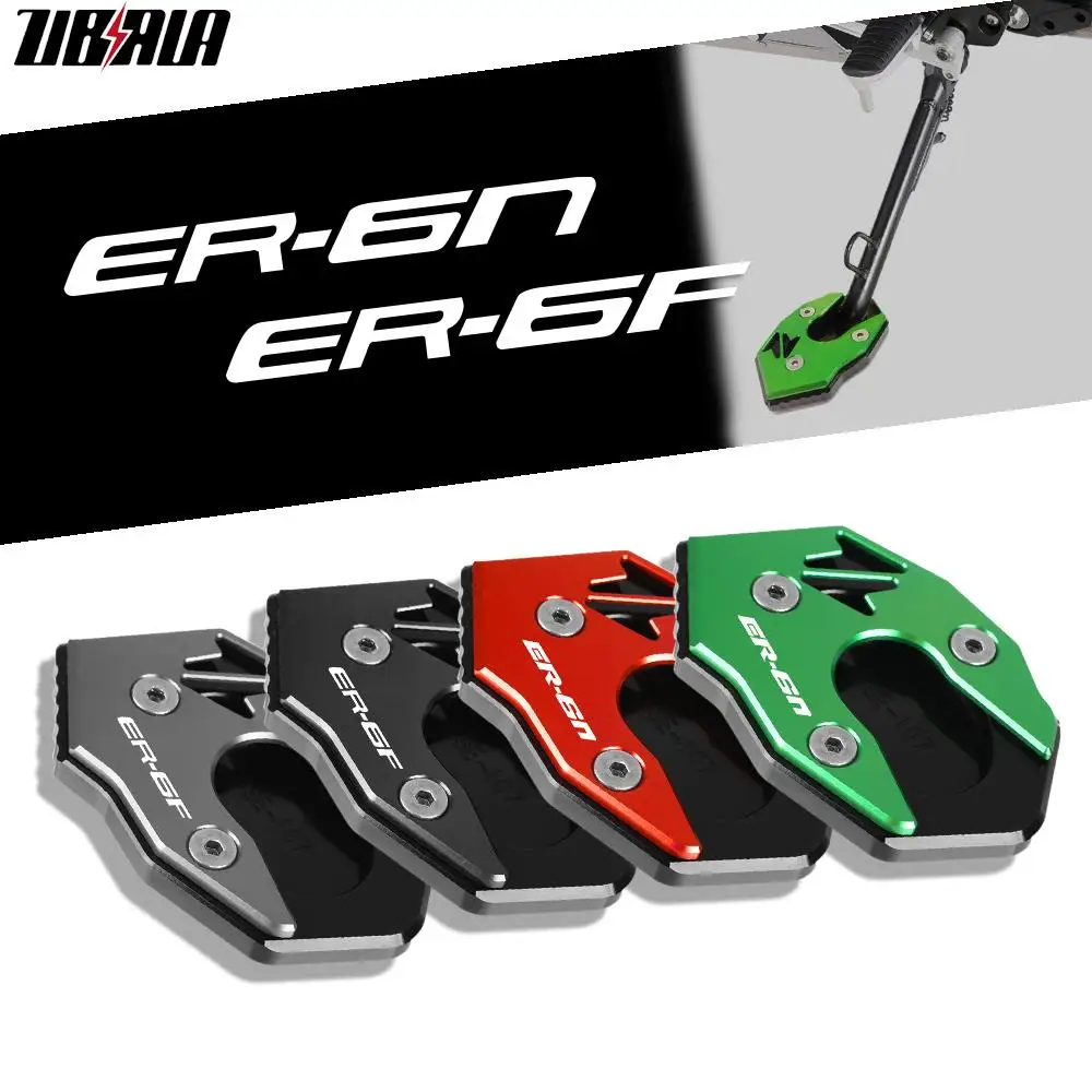 

For Kawasaki ER6F ER 6F ER6N ER 6N 2006-2008 Aluminum Motorcycle Side Stand Enlarger Kickstand Enlarge Plate Pad Accessories