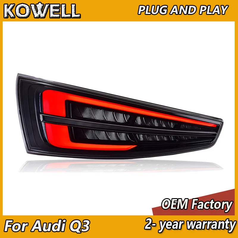 Стайлинг автомобиля для Audi Q3 Задний фонарь 2013-2019 Задние фонари DRL Противотуманные