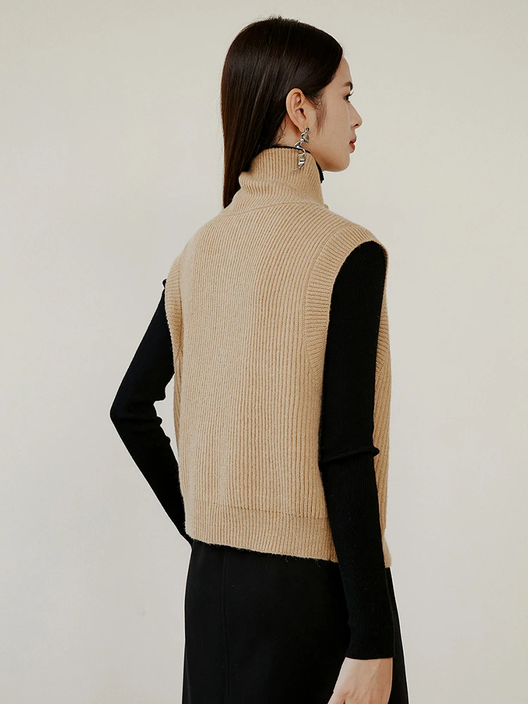 Вечерний белый 2024 зимний новый модный темпераментный жилет свитер для отдыха