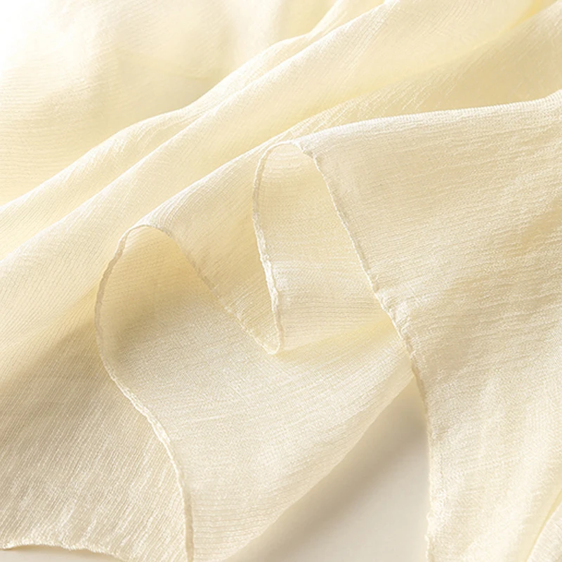 Модный однотонный шелковый шарф ультратонкий солнцезащитный крем женские