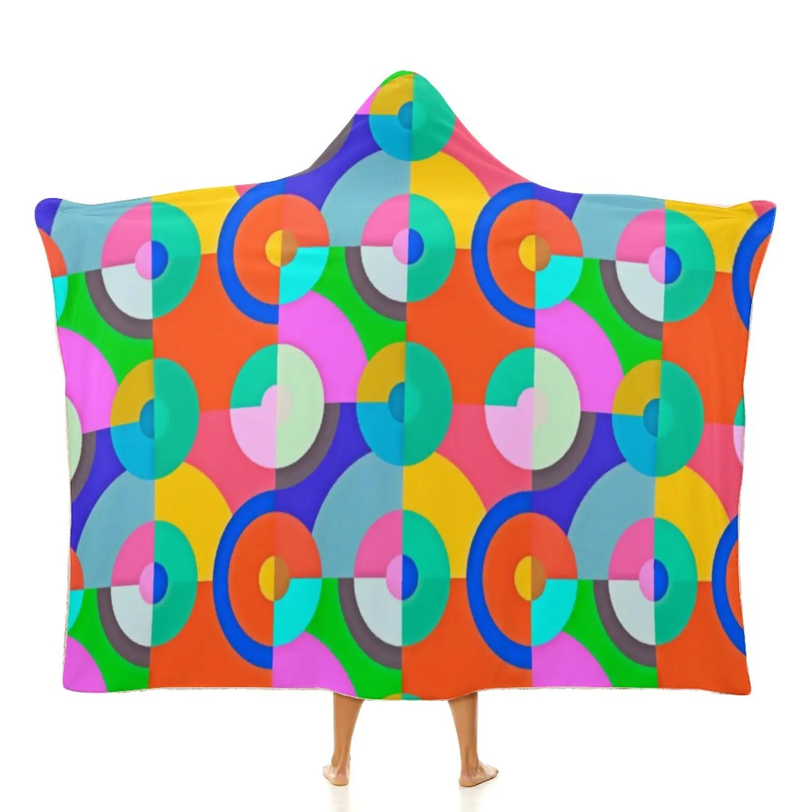 

Colorful Geo Print Blanket Multi Circles Meditation Soft With Hood Blanket Cheap Funny Fleece Bedspread