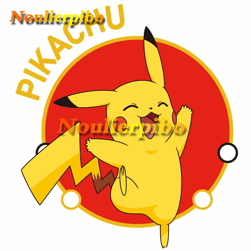 Милый мультяшный автомобиль наклейка Покемон Пикачу ПВХ мотоциклетный шлем