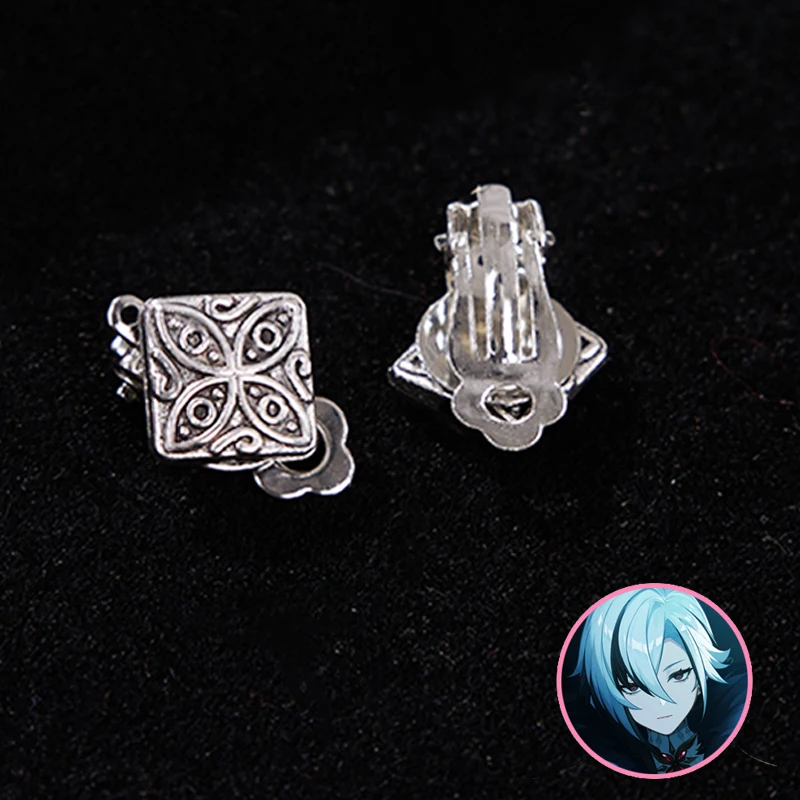 

Game Genshin Impact The Knave Arlecchino серьги для косплея Fatui Harbinger Anime сережки реквизита аксессуары коллекционный подарок