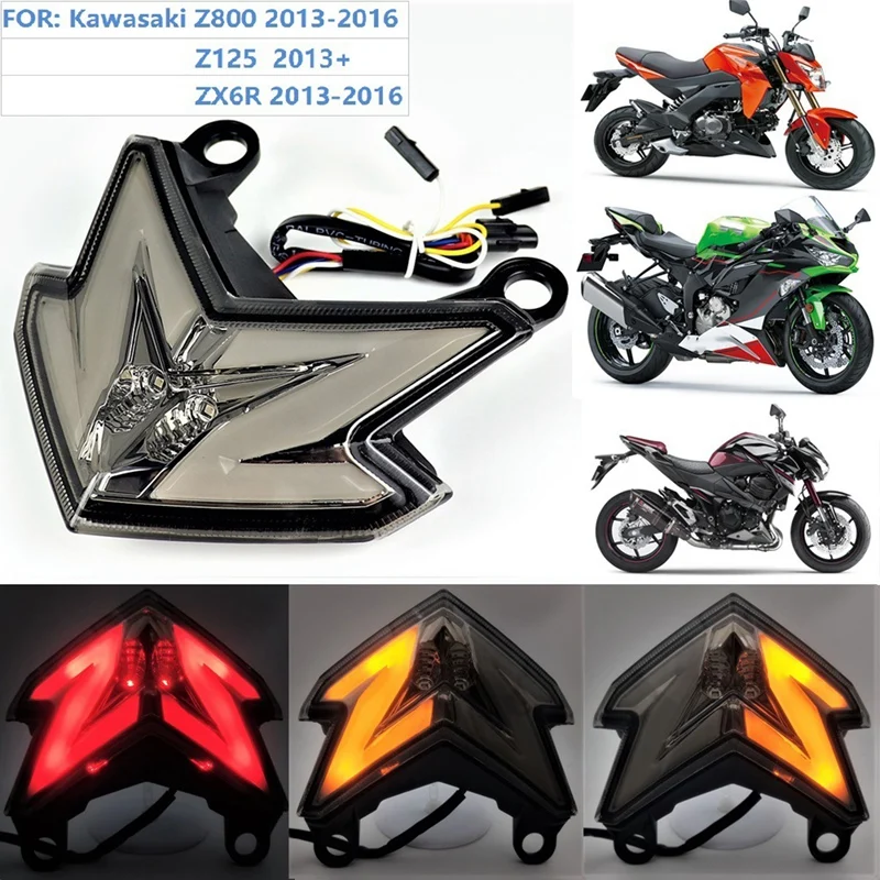

1 шт., светодиодный задний фонарь для мотоцикла Kawasaki Z800 Zx6r Z125