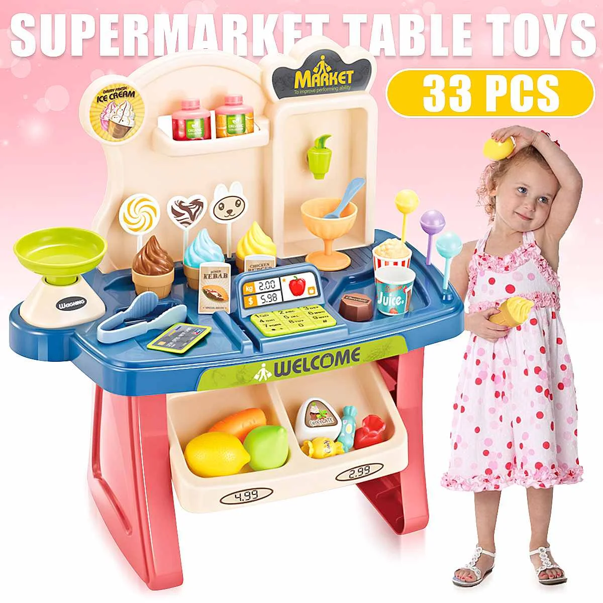 

33 шт., детские игрушки для кухни